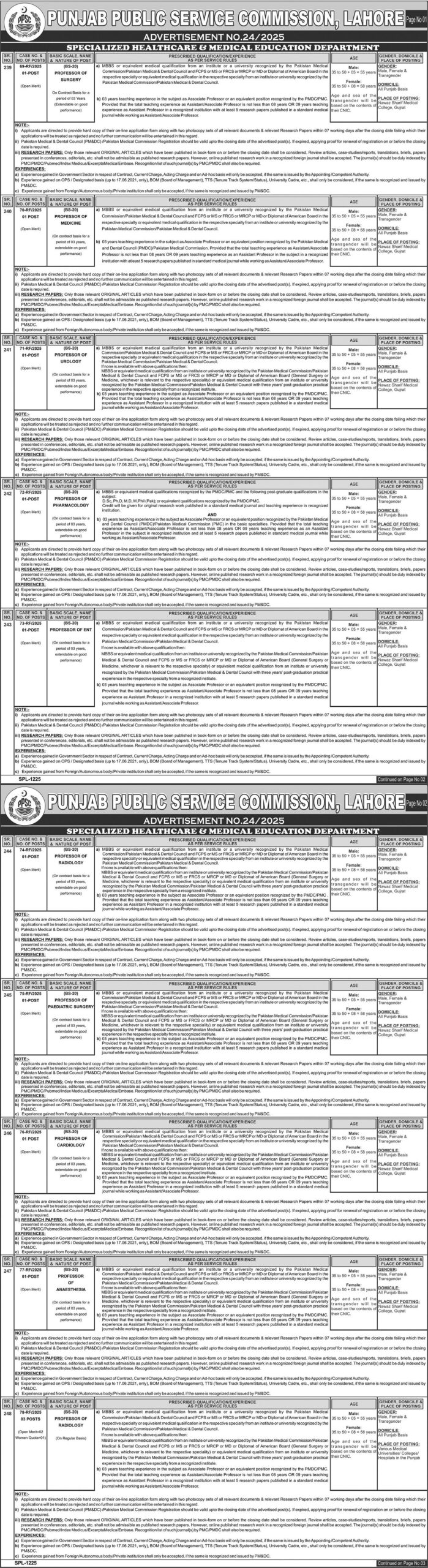 Specialized Healthcare & Medical Education Department Jobs 2025