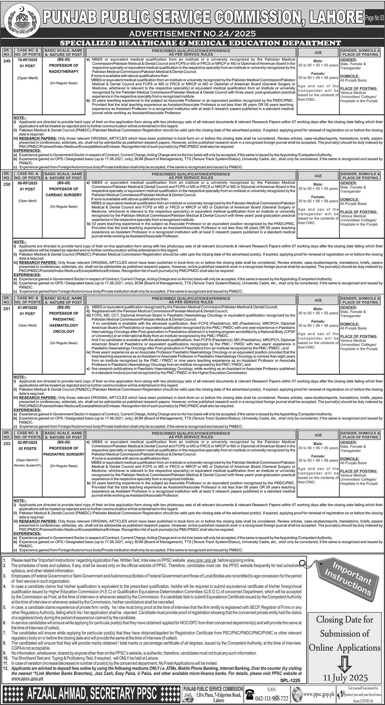 Specialized Healthcare & Medical Education Department Jobs 2025