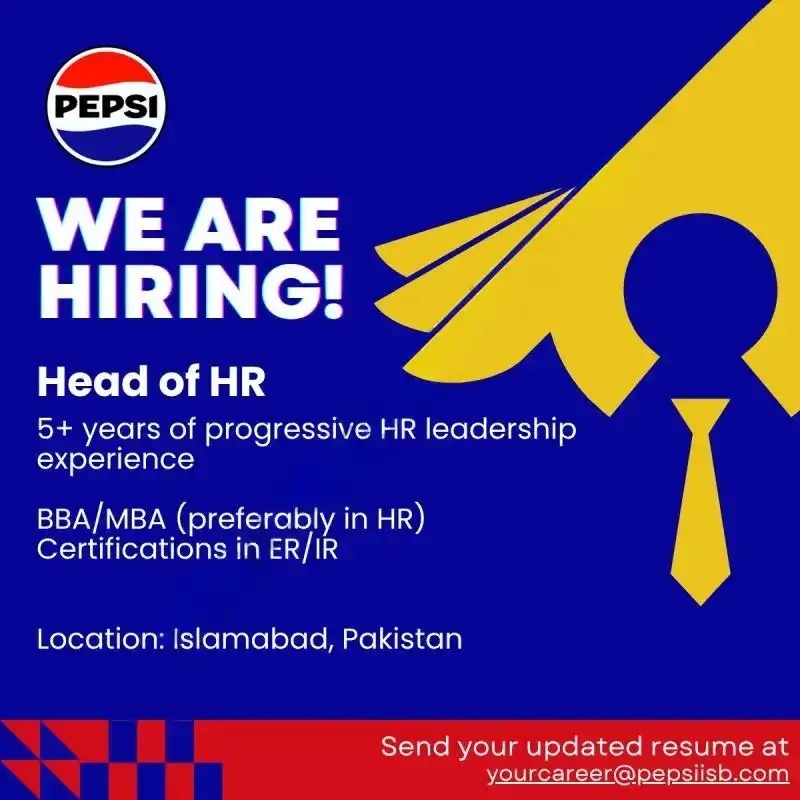 PEPSI Head of HR Jobs 2025
