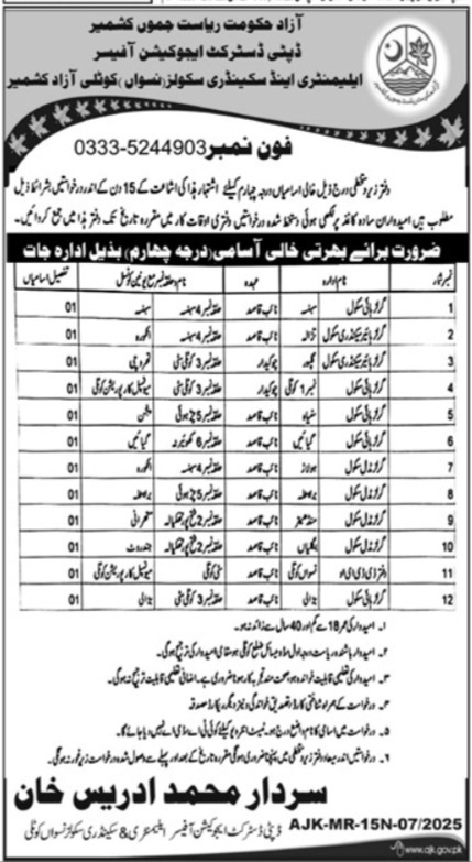 Elementary And Secondary Education Jobs 2025