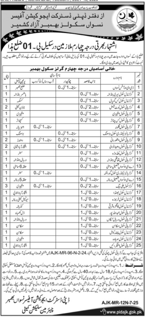District Education Officer Jobs 2025