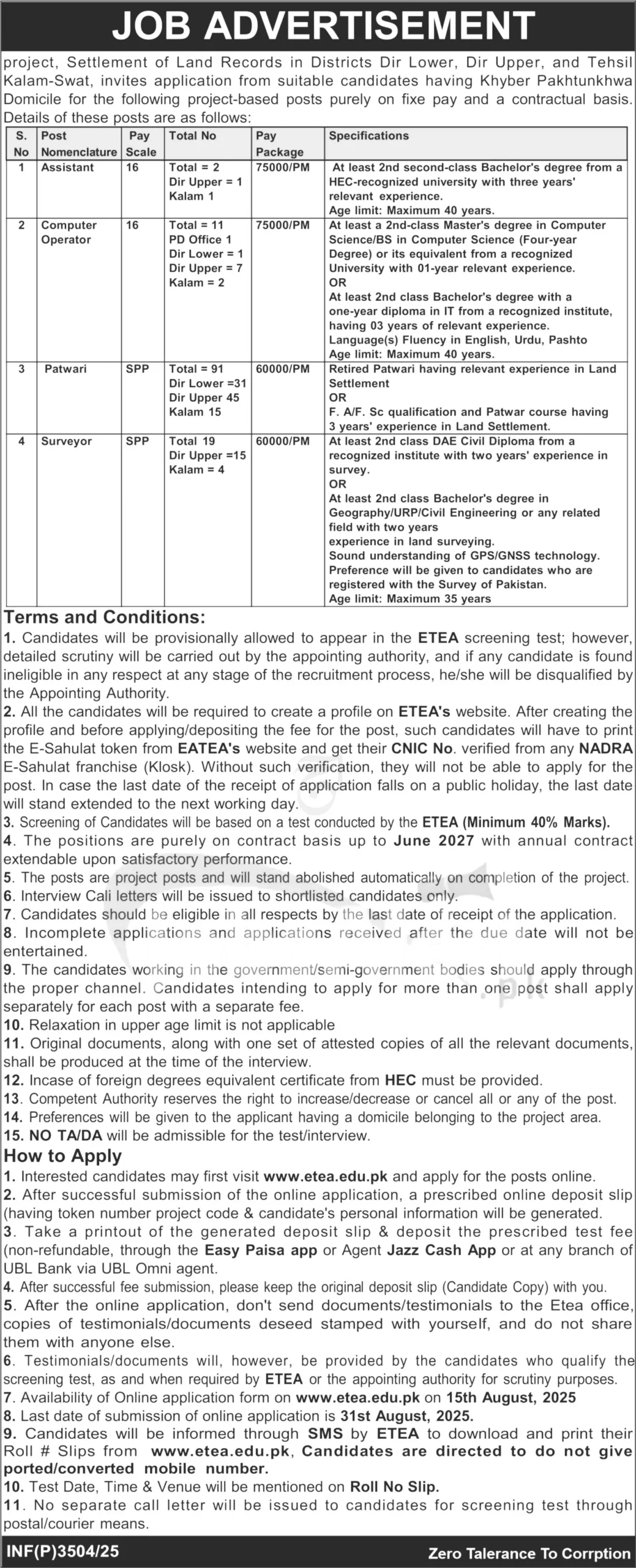 Educational Testing & Evaluation Agency Jobs  Advertisement