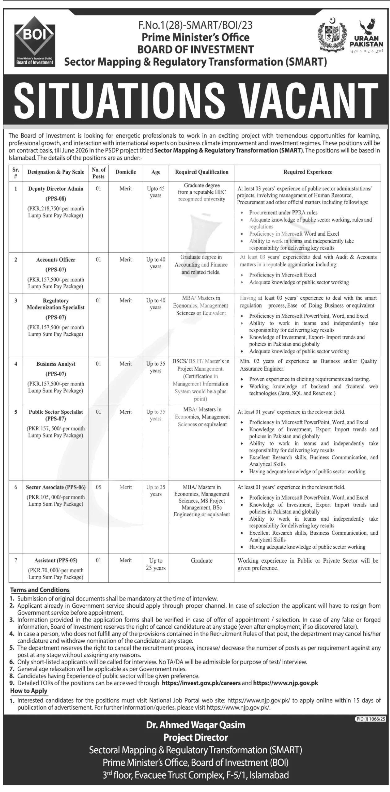 PM Office Jobs Advertisement