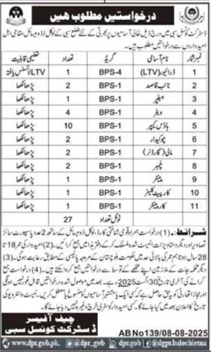 District Council Labor Jobs 2025 Advertisement