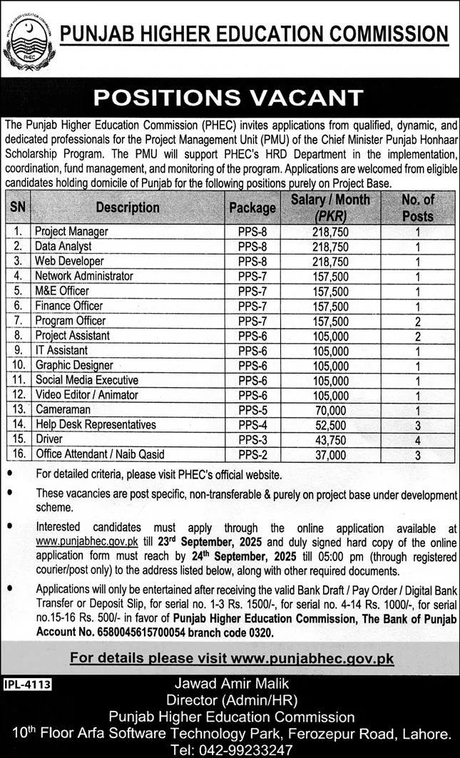 Higher Education Commission Jobs 2025 Advertisement