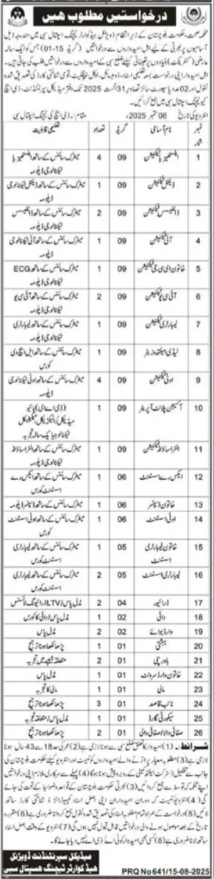 Health Department Medical Jobs Advertisement