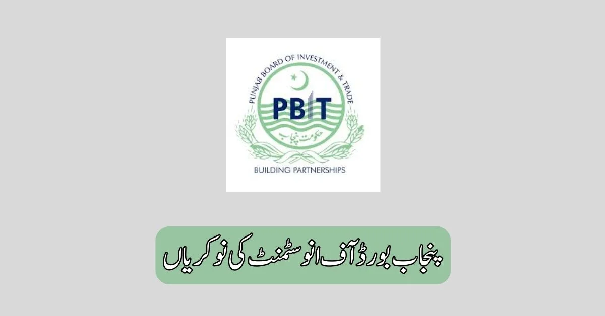 Punjab Board Of Investment Jobs 2025