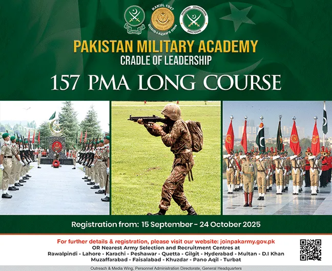 Pak Army PMA 157 Long Course Advertisement
