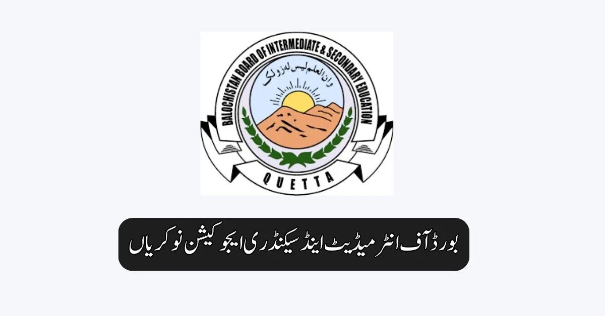 Board Of Intermediate & Secondary Education Jobs 2025